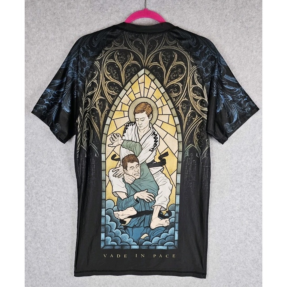 Manto Stained Glass Go In Peace Rashguard Mens XL  Graphics Short Sleeve BJJ MMA